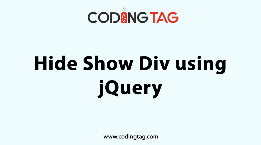 Hide Show Div using jQuery