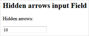 How to remove arrows from input field in HTML5