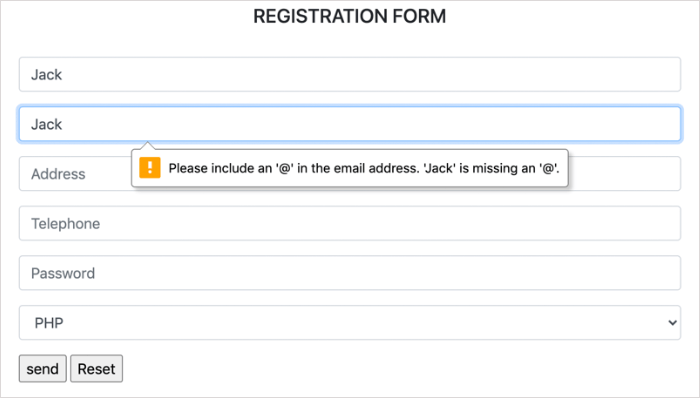 35 Registration Form Validation In Php Using Javascript
