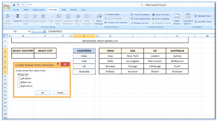 How create dropdown list in Excel