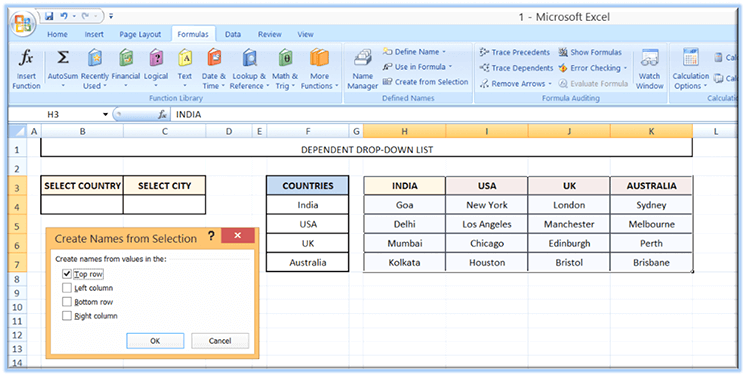 Step wise learn How to create dependent dropdown list