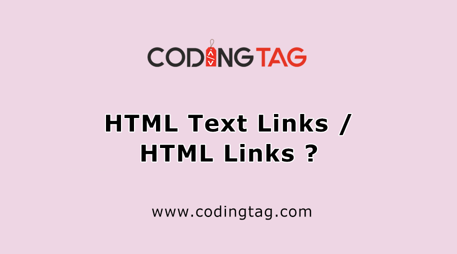 HTML Text Links / HTML Links ?