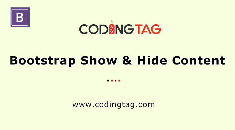 Bootstrap Show and Hide Content