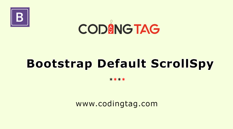 Bootstrap Default ScrollSpy