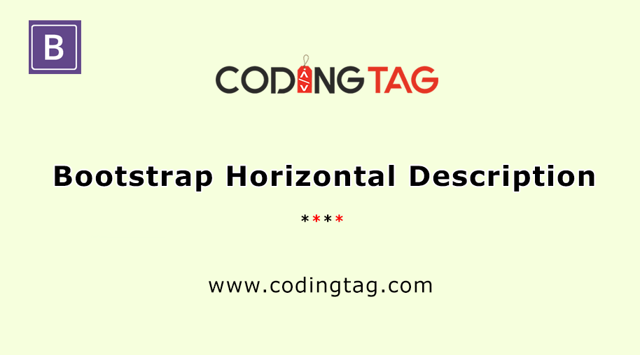 Bootstrap Horizontal Description