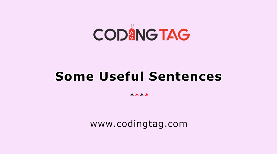 Some Useful Sentences