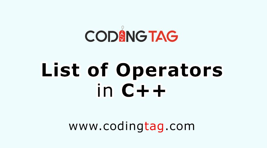 Operators in C++