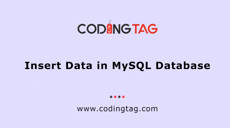 Insert Data in MySQL Database