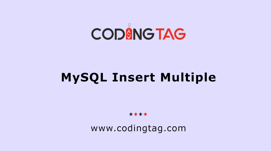 MySQL Insert Multiple
