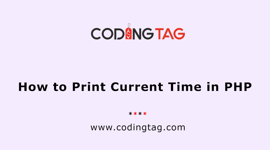 How Print Time in PHP | Print Time | PHP Code