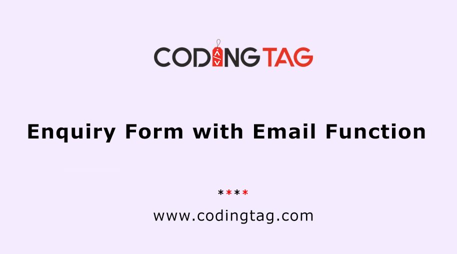 Enquiry Form with Email Function