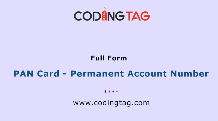 PAN Full Form - Permanent Account Number