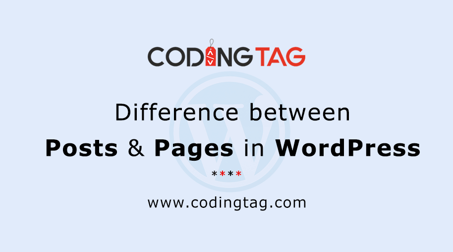 Difference between Posts and Pages in WordPress