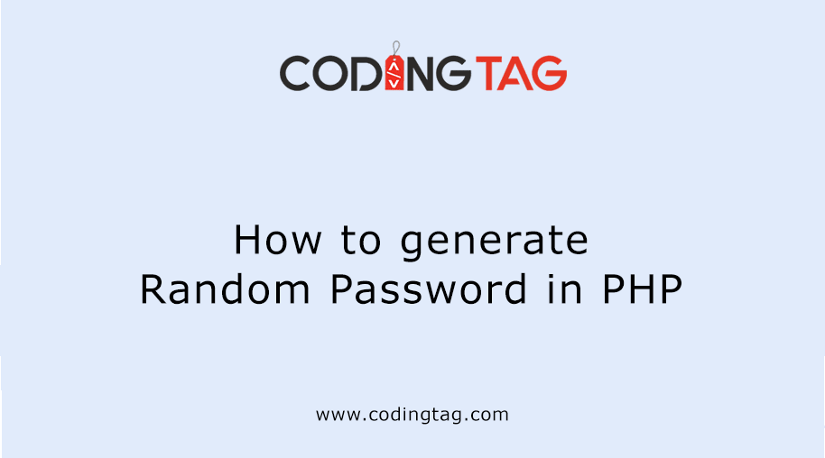 How to generate Random Password in PHP ?