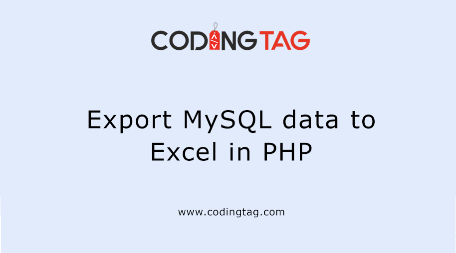 Export MySQL data to Excel in PHP