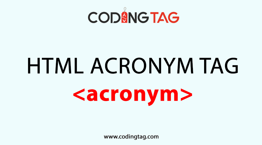 ACRONYM (<acronym>) Tag