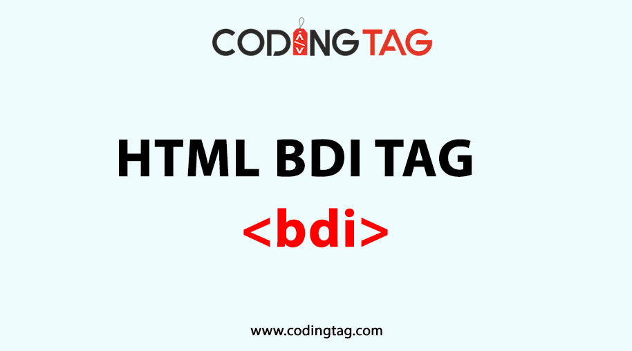 BDI (<bdi>) Tag