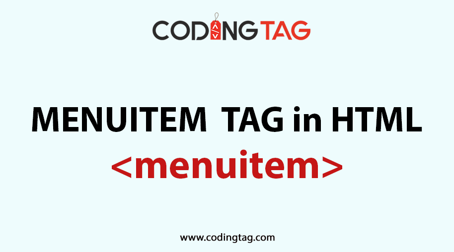 HTML MENUITEM <menuitem> Tag