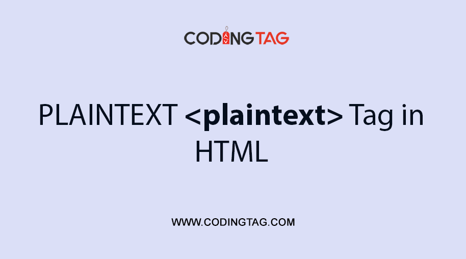HTML PLAINTEXT <plaintext> Tag