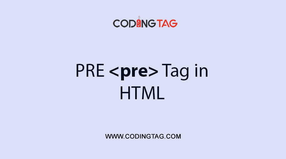 HTML PRE <pre> Tag