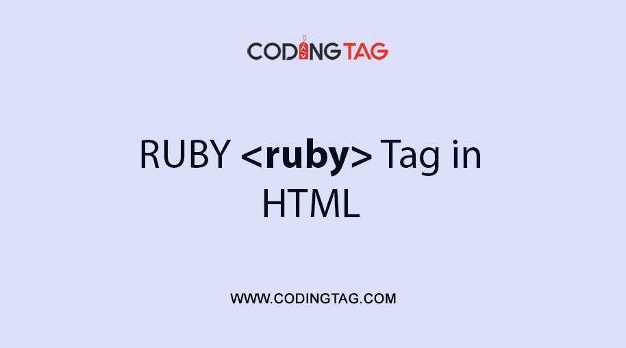 HTML RUBY <ruby> Tag