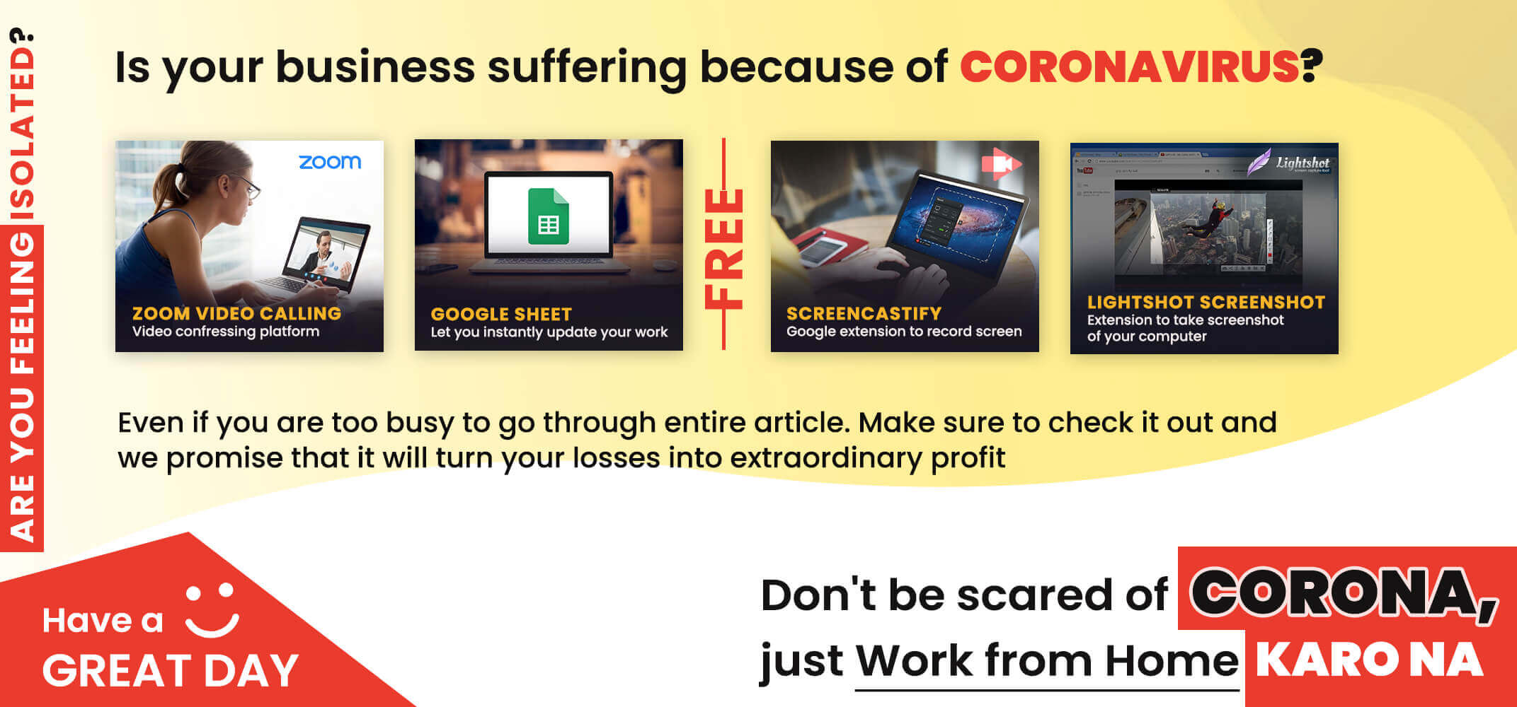 Is your business suffering because of Coronavirus ?