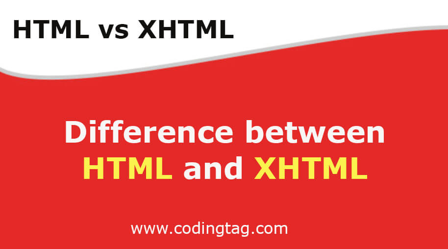 Difference between HTML and XHTML