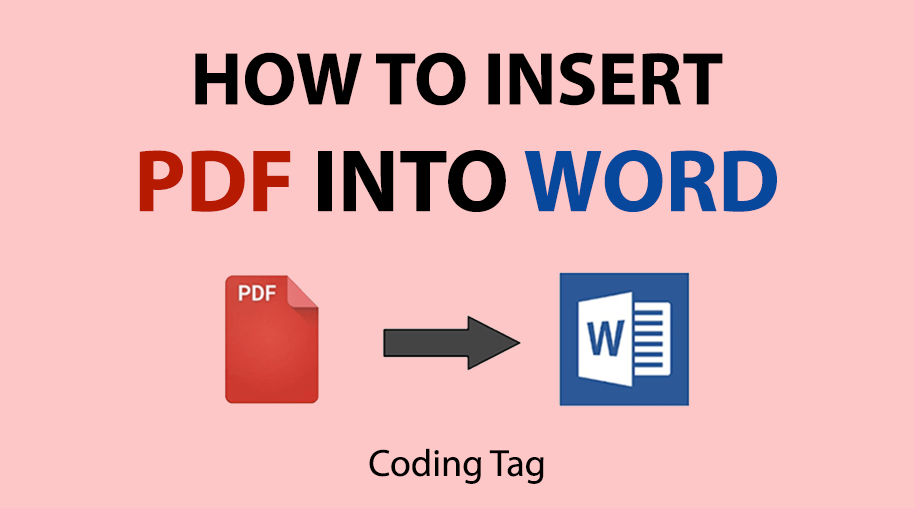 How to insert PDF into Microsoft Word