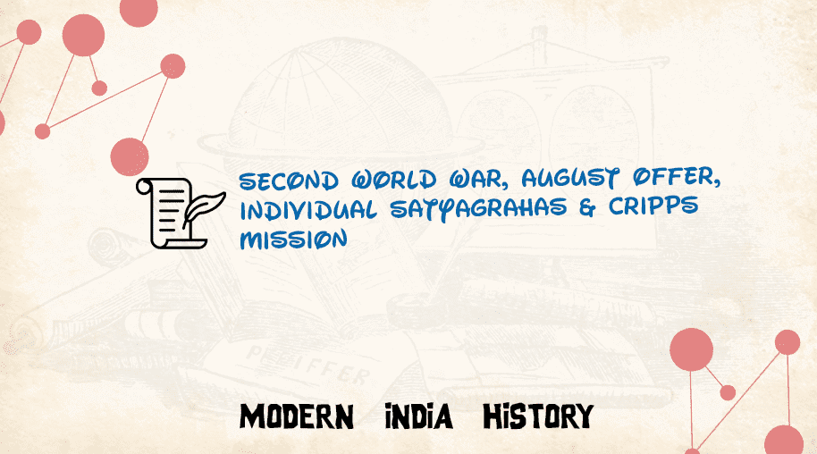 Second World War, August offer, Individual Satyagrahas & Cripps Mission