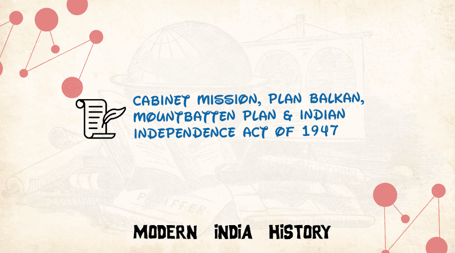 Cabinet Mission, Plan Balkan, Mountbatten Plan & Indian Independence Act of 1947