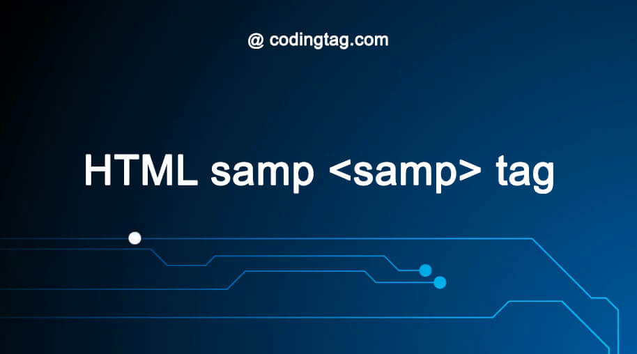 HTML samp <samp> tag