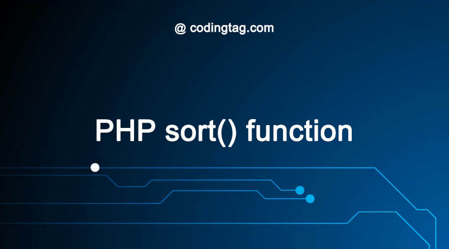 PHP sort() function