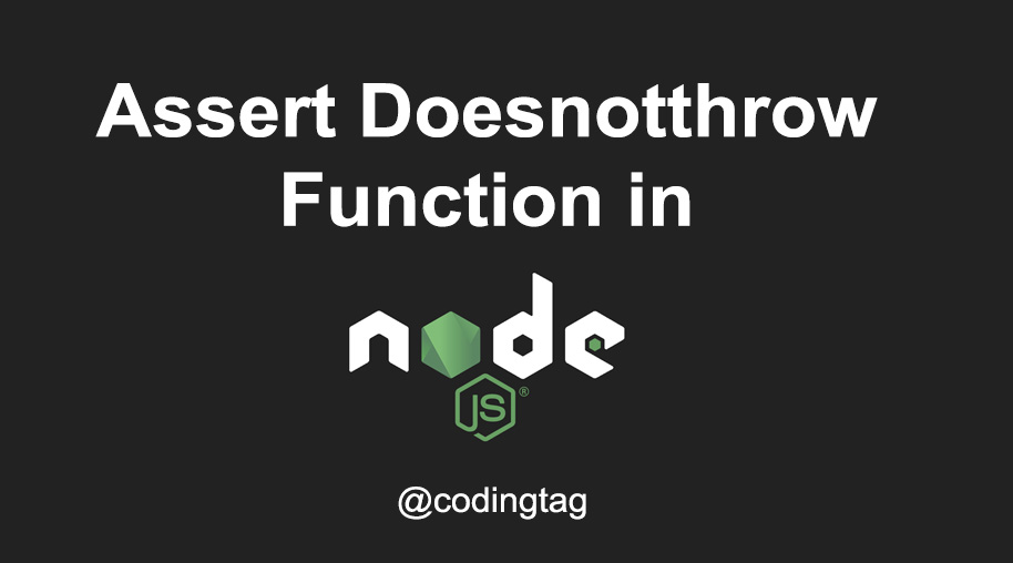 assert.doesNotThrow() Function in Node.js