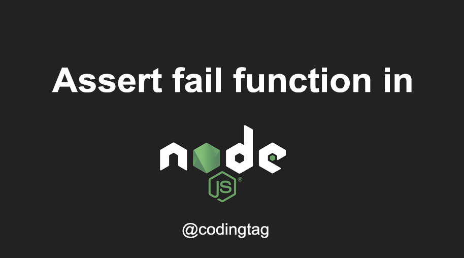 assert.fail() Function in Node.js