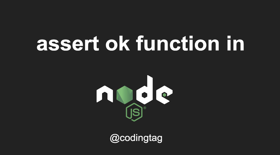 assert.ok() function in Node.js