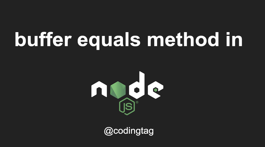Buffer.equals() method in Node.js