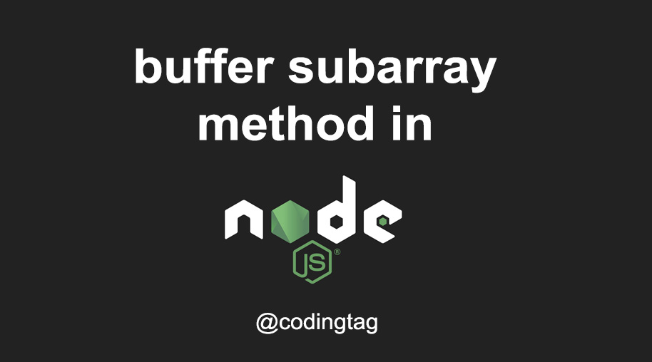 Buffer.subarray() method in Node.js