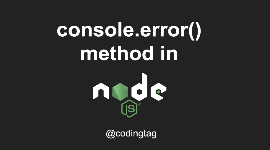 console.error() Method in Node.js