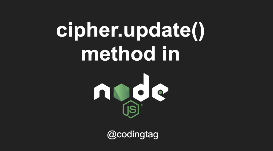 cipher.update() Method in Node.js