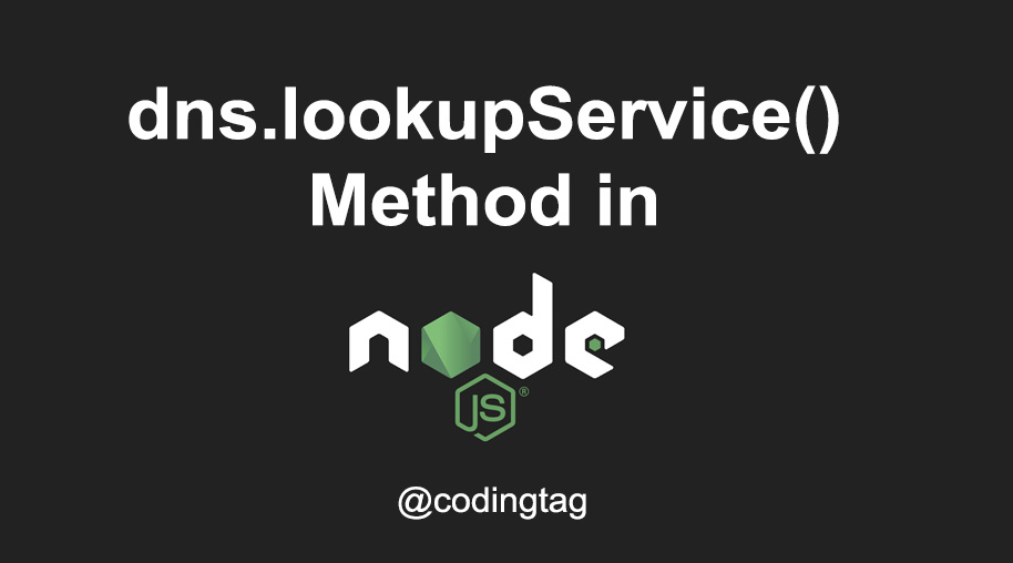 dns.lookupService() Method in Node.js