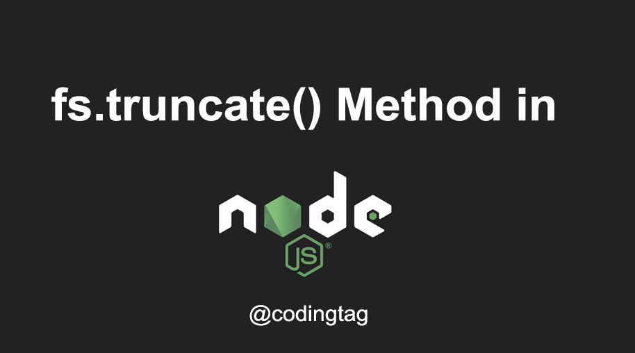 fs.truncate() Method in Node.js