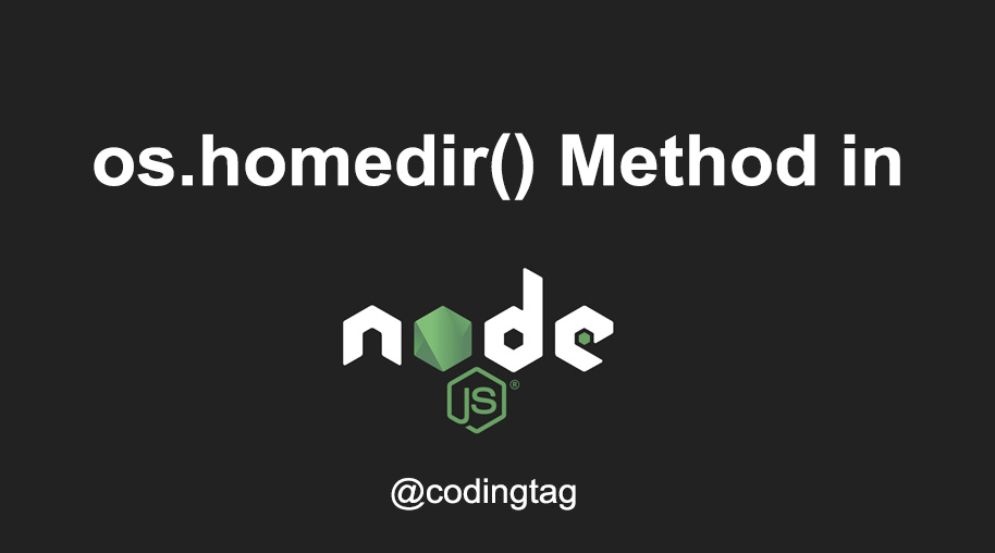 os.homedir() Method in Node.js