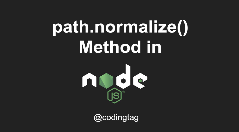 path.normalize() Method in Node.js