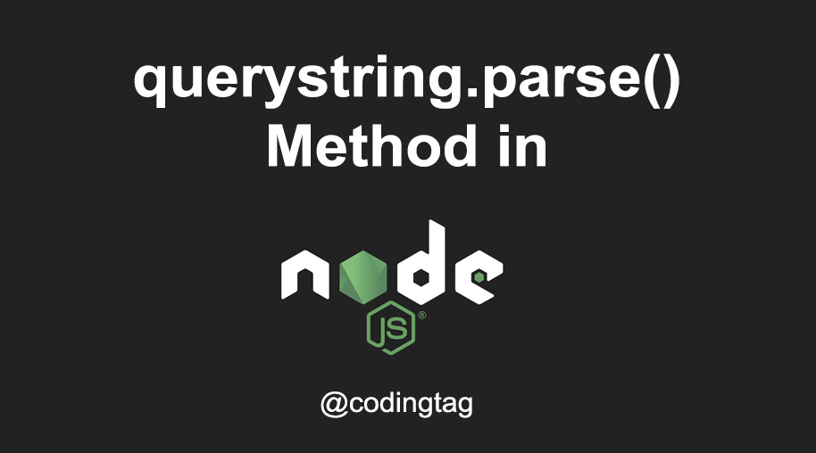 querystring.parse() Method in Node.js