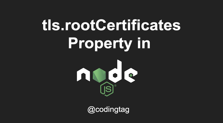 tls.rootCertificates Property in Node.js
